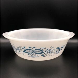 Vintage Glasbake / Blue onion Pattern dish